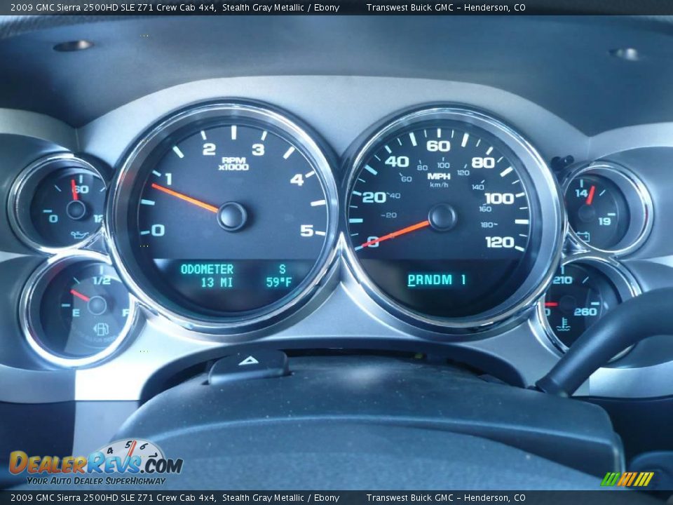 2009 GMC Sierra 2500HD SLE Z71 Crew Cab 4x4 Stealth Gray Metallic / Ebony Photo #9