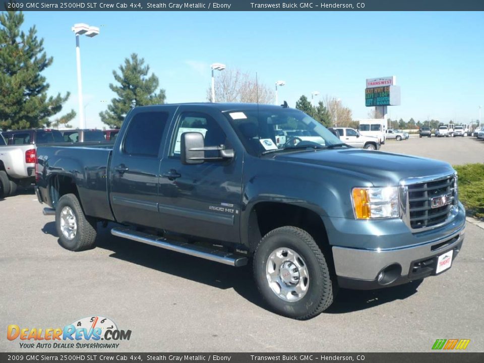 2009 GMC Sierra 2500HD SLT Crew Cab 4x4 Stealth Gray Metallic / Ebony Photo #1