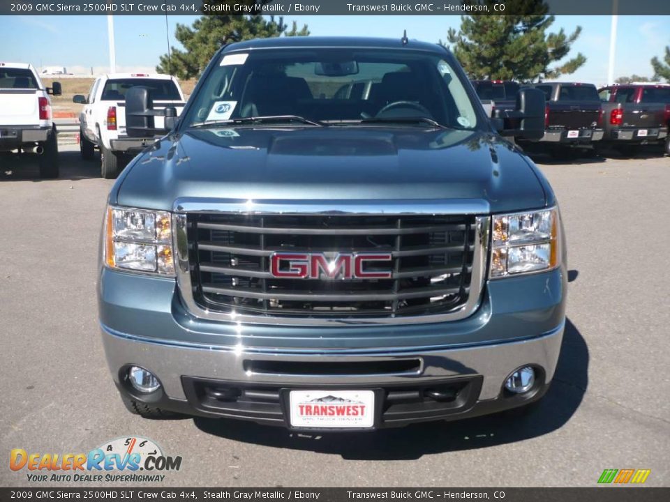 2009 GMC Sierra 2500HD SLT Crew Cab 4x4 Stealth Gray Metallic / Ebony Photo #2