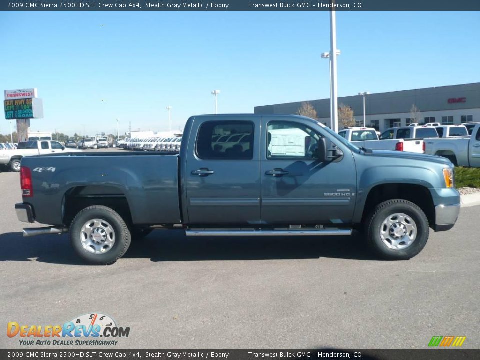 2009 GMC Sierra 2500HD SLT Crew Cab 4x4 Stealth Gray Metallic / Ebony Photo #3