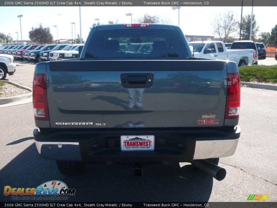 2009 GMC Sierra 2500HD SLT Crew Cab 4x4 Stealth Gray Metallic / Ebony Photo #4