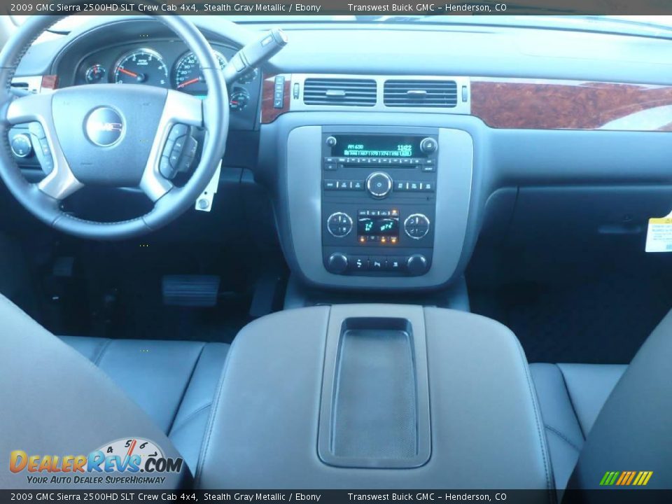 2009 GMC Sierra 2500HD SLT Crew Cab 4x4 Stealth Gray Metallic / Ebony Photo #6
