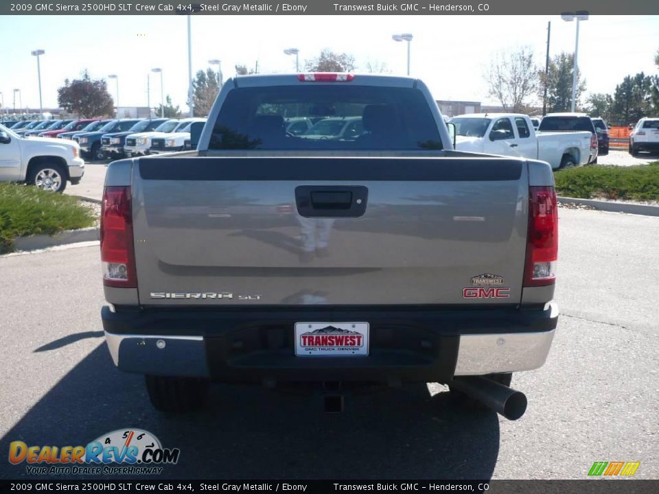 2009 GMC Sierra 2500HD SLT Crew Cab 4x4 Steel Gray Metallic / Ebony Photo #4