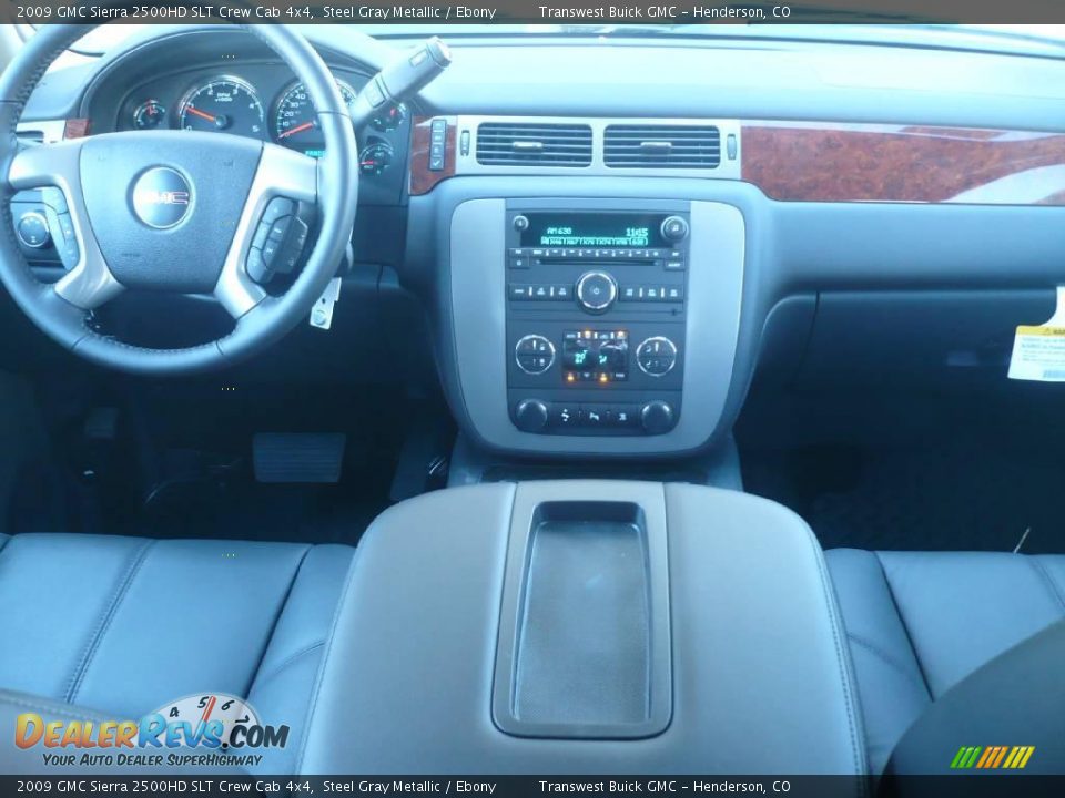 2009 GMC Sierra 2500HD SLT Crew Cab 4x4 Steel Gray Metallic / Ebony Photo #6