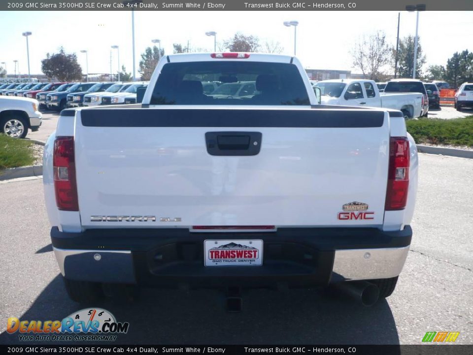 2009 GMC Sierra 3500HD SLE Crew Cab 4x4 Dually Summit White / Ebony Photo #4