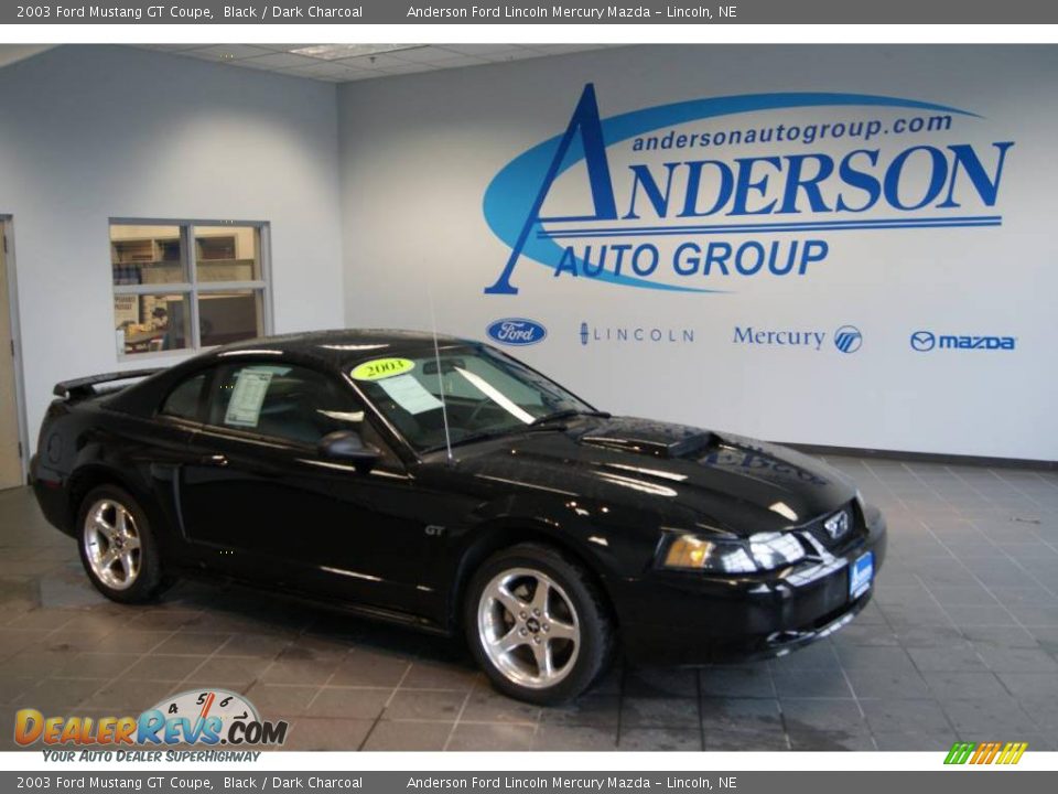 2003 Ford Mustang GT Coupe Black / Dark Charcoal Photo #1