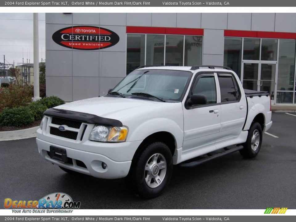 2004 Ford Explorer Sport Trac XLT Oxford White / Medium Dark Flint/Dark Flint Photo #1