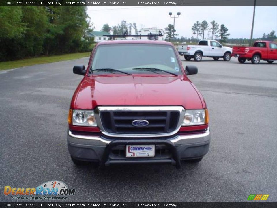 2005 Ford Ranger XLT SuperCab Redfire Metallic / Medium Pebble Tan Photo #2
