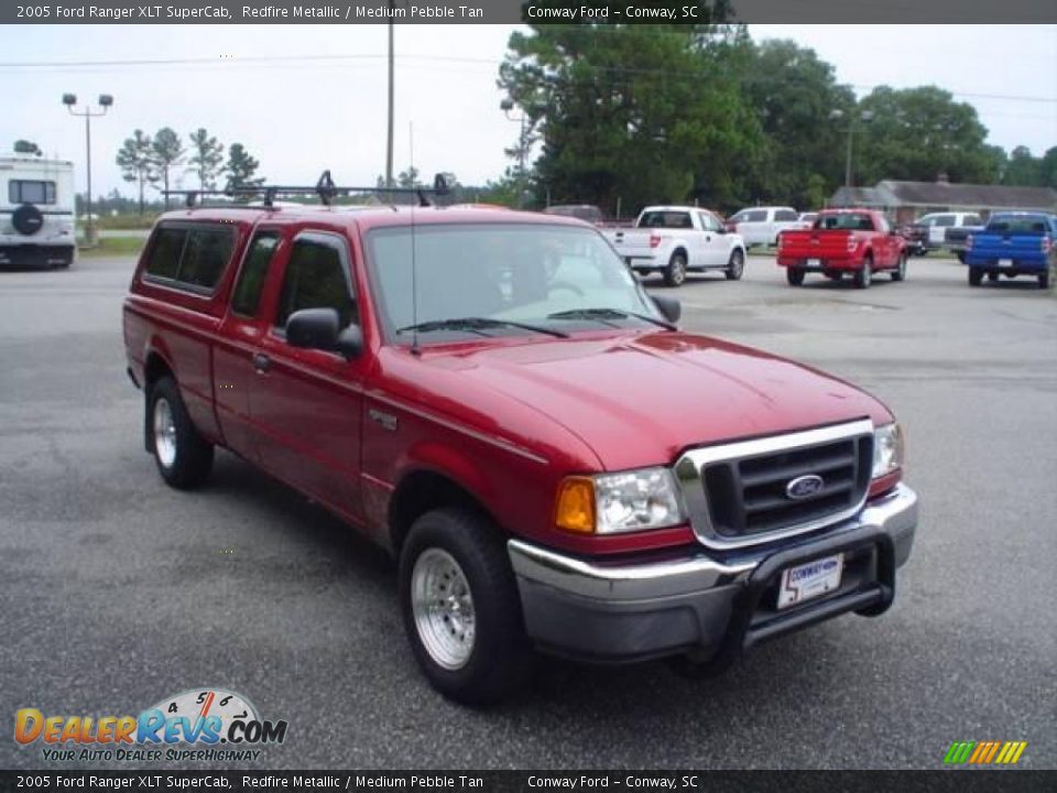 2005 Ford Ranger XLT SuperCab Redfire Metallic / Medium Pebble Tan Photo #3