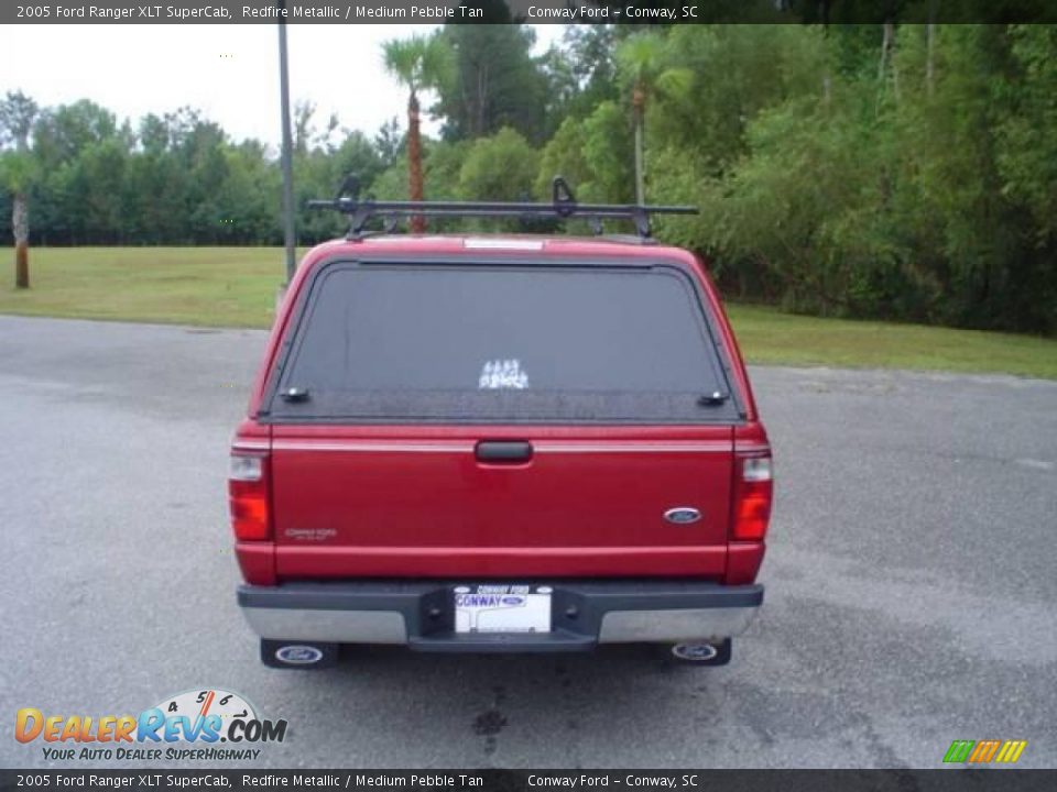 2005 Ford Ranger XLT SuperCab Redfire Metallic / Medium Pebble Tan Photo #6