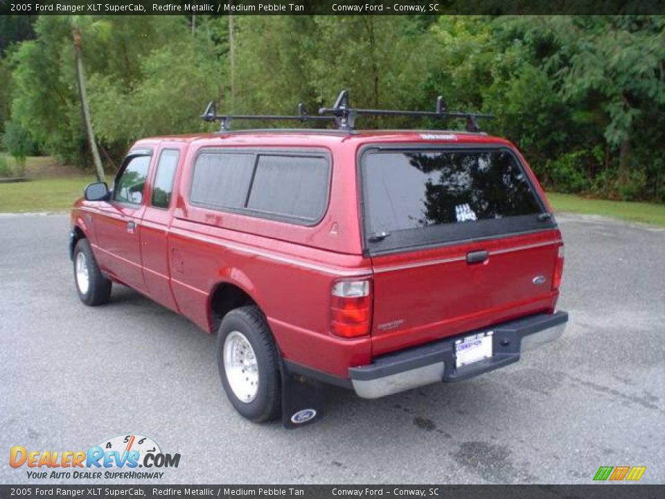 2005 Ford Ranger XLT SuperCab Redfire Metallic / Medium Pebble Tan Photo #7