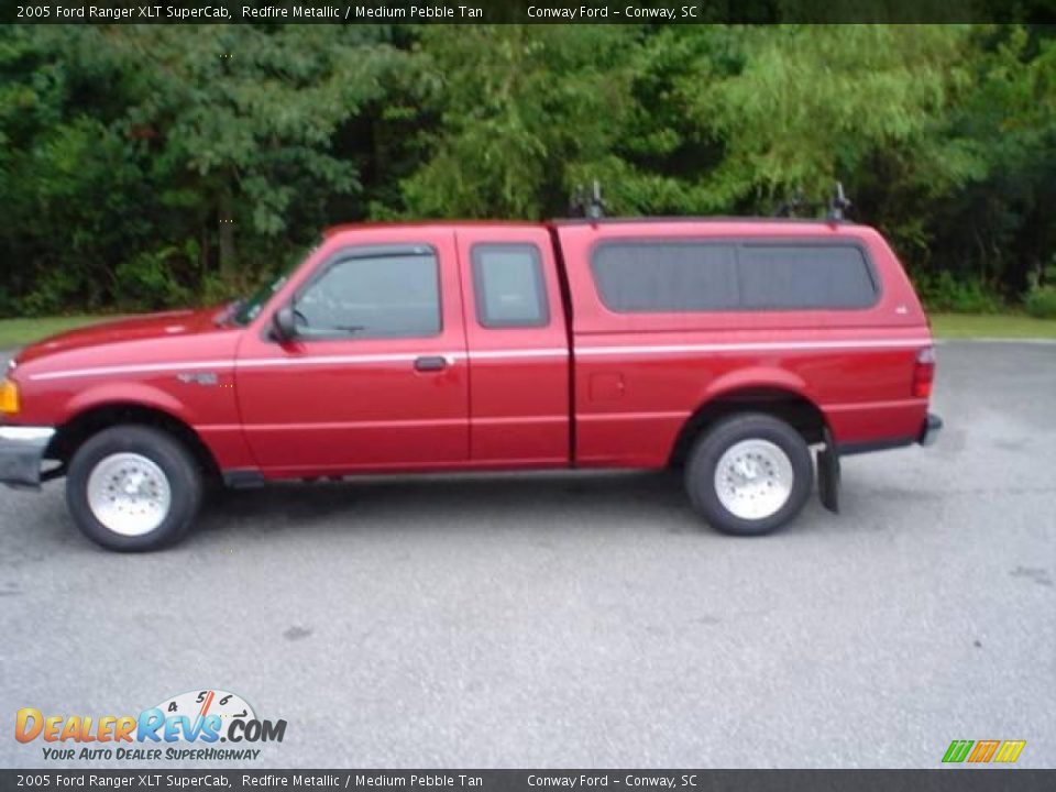 2005 Ford Ranger XLT SuperCab Redfire Metallic / Medium Pebble Tan Photo #8