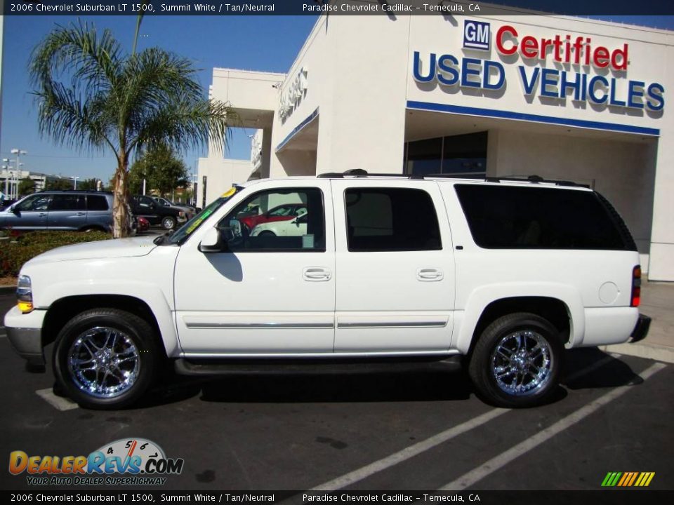 2006 Chevrolet Suburban LT 1500 Summit White / Tan/Neutral Photo #2