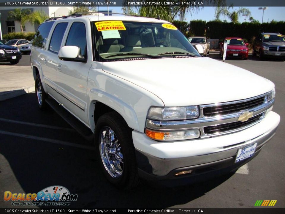2006 Chevrolet Suburban LT 1500 Summit White / Tan/Neutral Photo #4