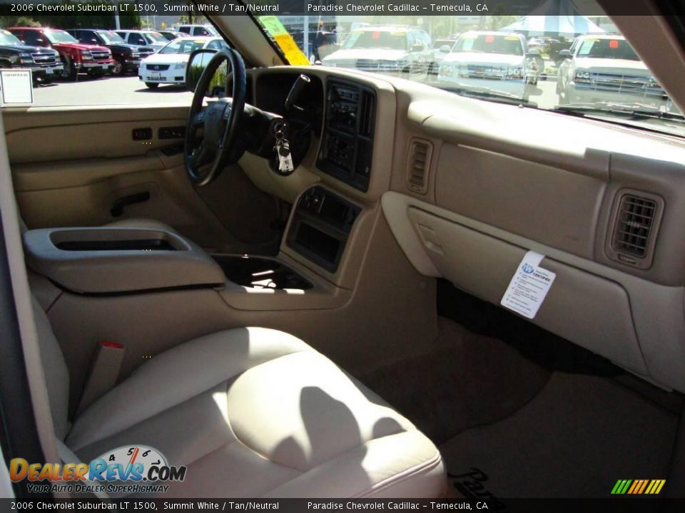 2006 Chevrolet Suburban LT 1500 Summit White / Tan/Neutral Photo #14