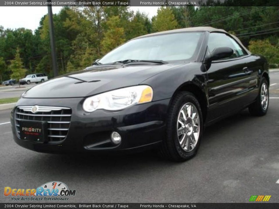 2004 Chrysler Sebring Limited Convertible Brilliant Black Crystal / Taupe Photo #1