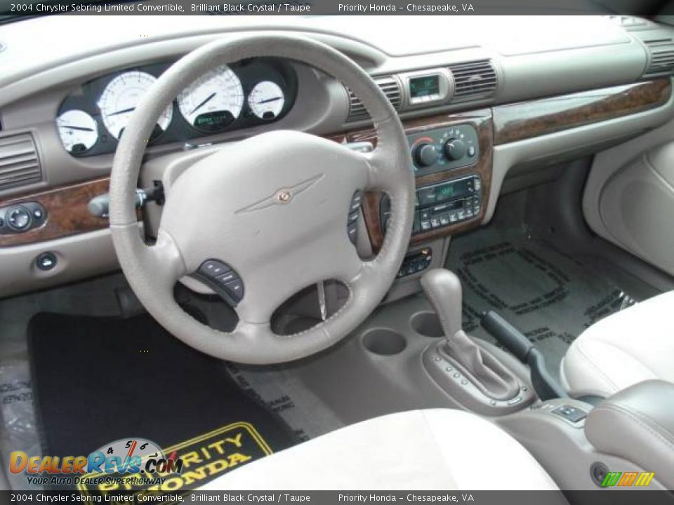 2004 Chrysler Sebring Limited Convertible Brilliant Black Crystal / Taupe Photo #3