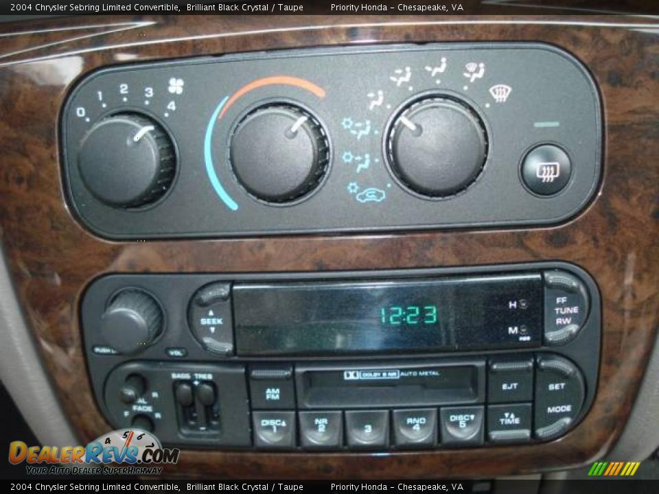 2004 Chrysler Sebring Limited Convertible Brilliant Black Crystal / Taupe Photo #6