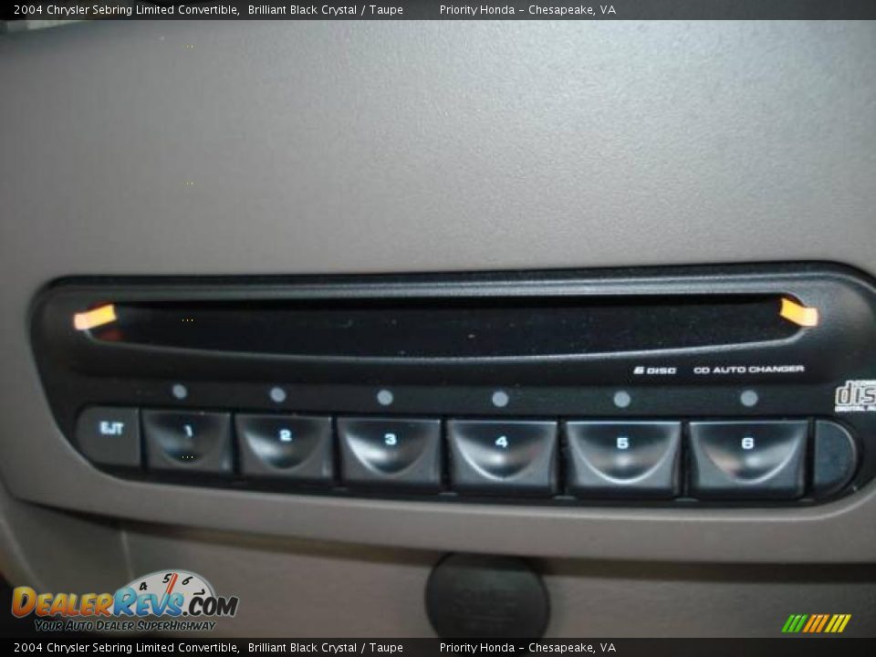 2004 Chrysler Sebring Limited Convertible Brilliant Black Crystal / Taupe Photo #7