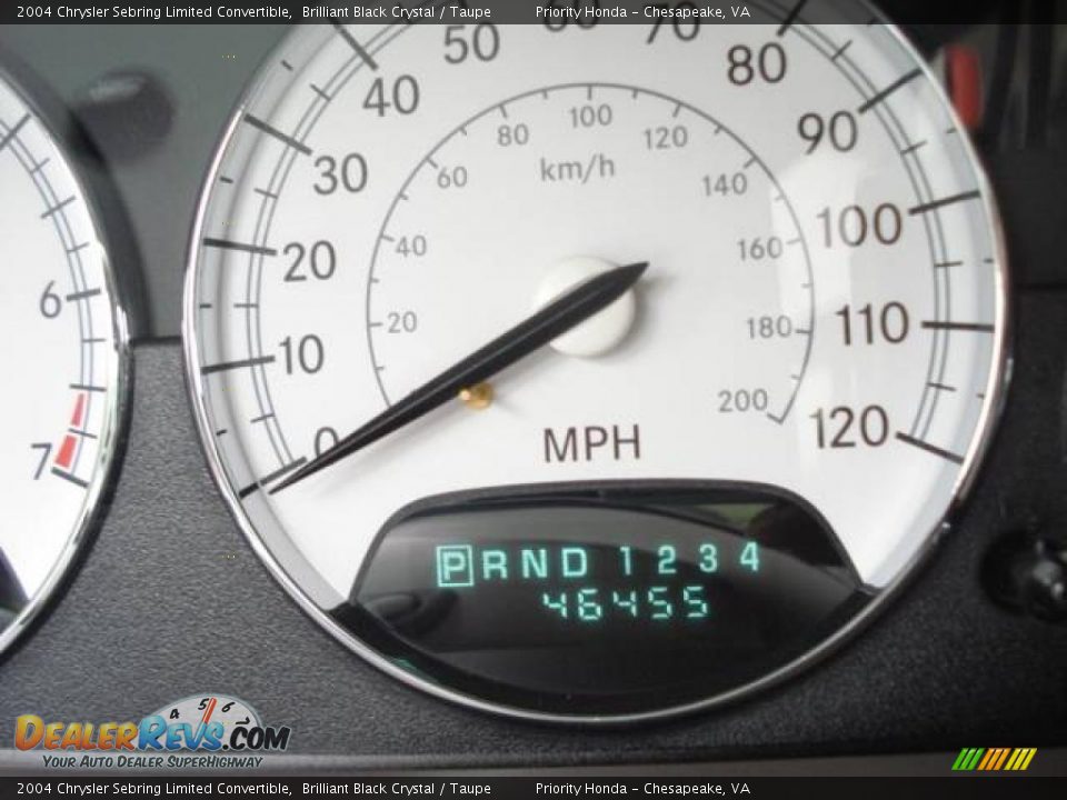2004 Chrysler Sebring Limited Convertible Brilliant Black Crystal / Taupe Photo #10