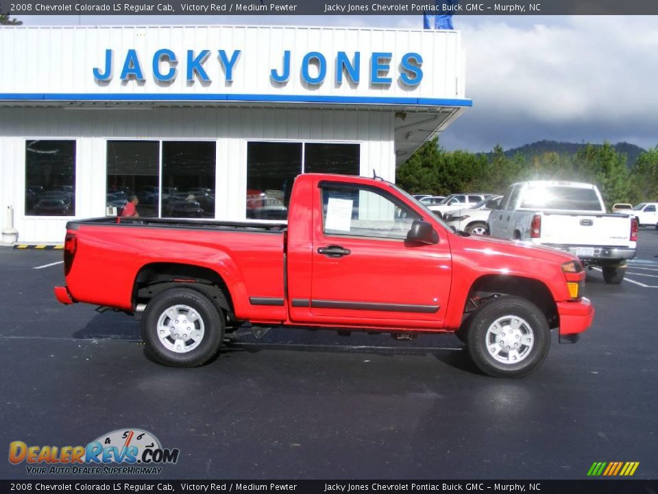 2008 Chevrolet Colorado LS Regular Cab Victory Red / Medium Pewter Photo #1