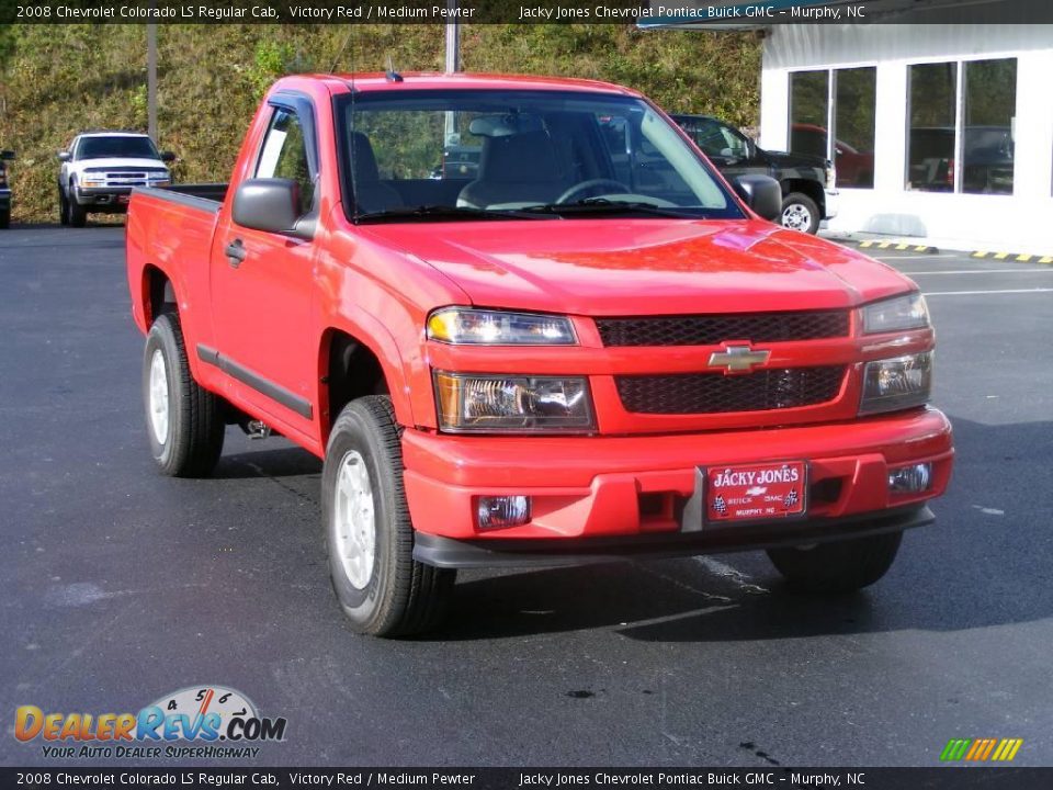 2008 Chevrolet Colorado LS Regular Cab Victory Red / Medium Pewter Photo #10