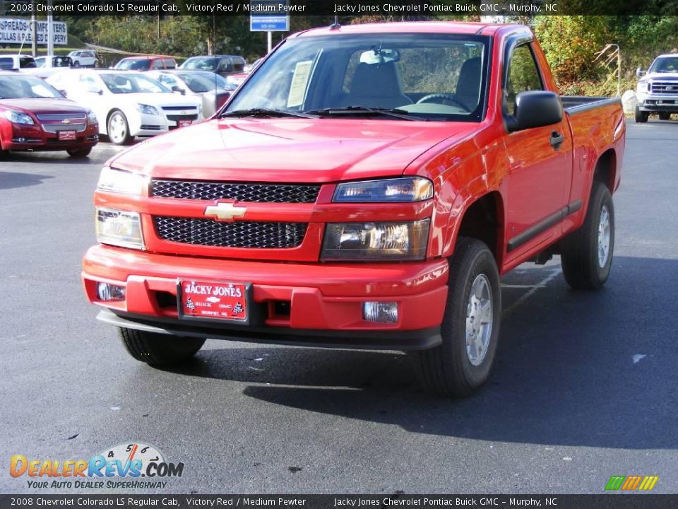 2008 Chevrolet Colorado LS Regular Cab Victory Red / Medium Pewter Photo #12
