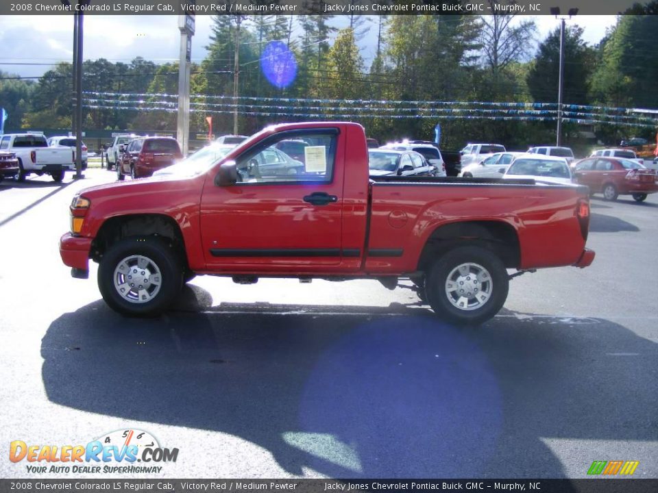 2008 Chevrolet Colorado LS Regular Cab Victory Red / Medium Pewter Photo #13