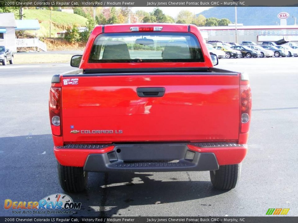 2008 Chevrolet Colorado LS Regular Cab Victory Red / Medium Pewter Photo #15