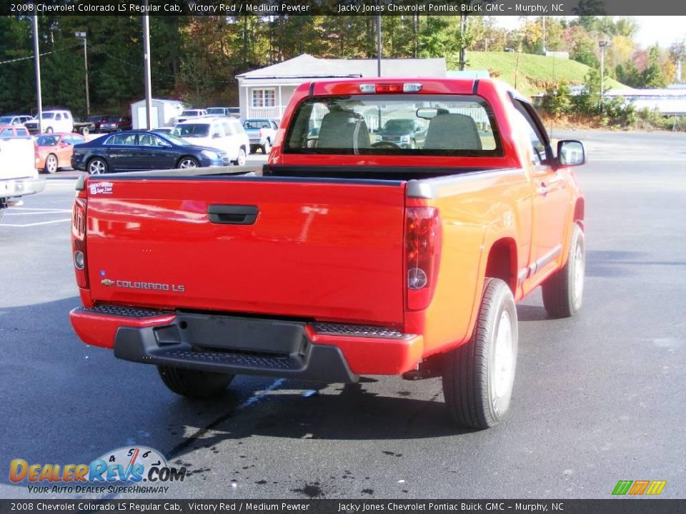 2008 Chevrolet Colorado LS Regular Cab Victory Red / Medium Pewter Photo #16