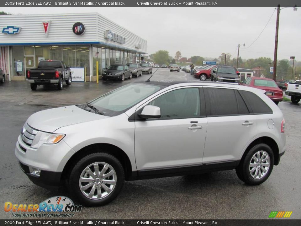2009 Ford Edge SEL AWD Brilliant Silver Metallic / Charcoal Black Photo #1