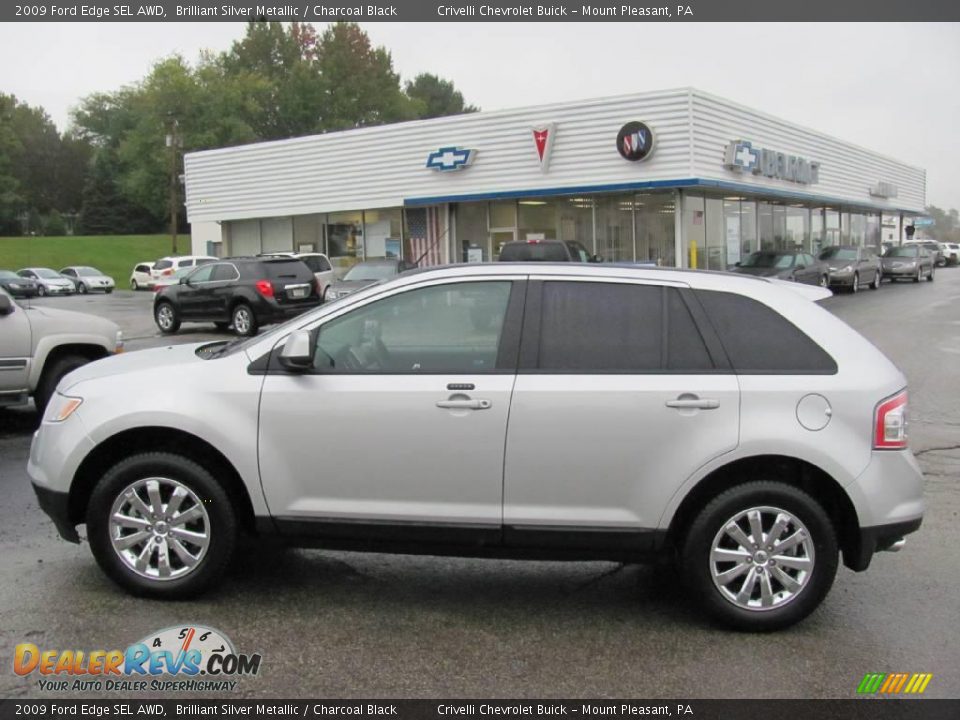 2009 Ford Edge SEL AWD Brilliant Silver Metallic / Charcoal Black Photo #2