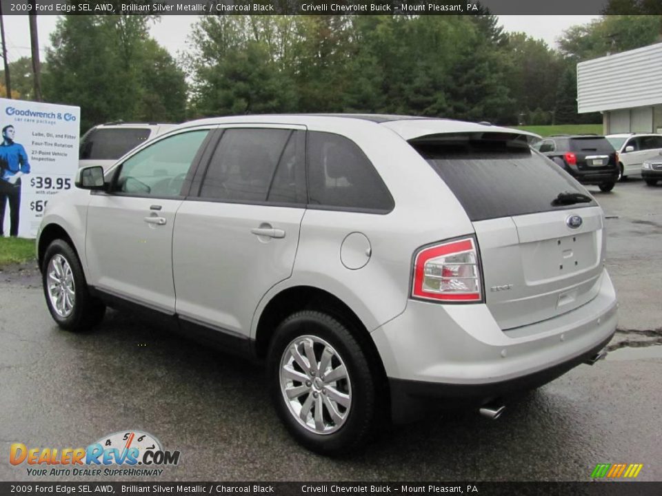 2009 Ford Edge SEL AWD Brilliant Silver Metallic / Charcoal Black Photo #3