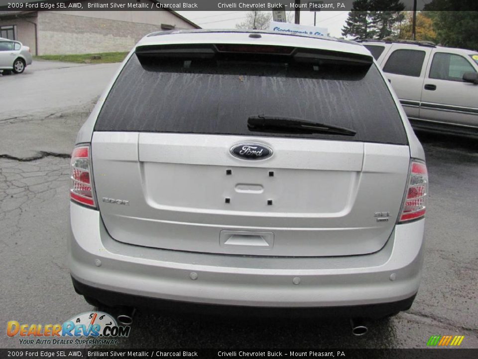2009 Ford Edge SEL AWD Brilliant Silver Metallic / Charcoal Black Photo #4