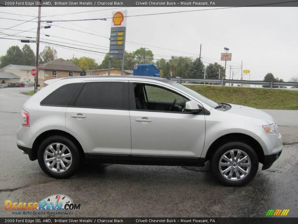 2009 Ford Edge SEL AWD Brilliant Silver Metallic / Charcoal Black Photo #10