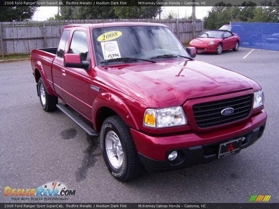 2008 Ford Ranger Sport SuperCab Redfire Metallic / Medium Dark Flint Photo #6