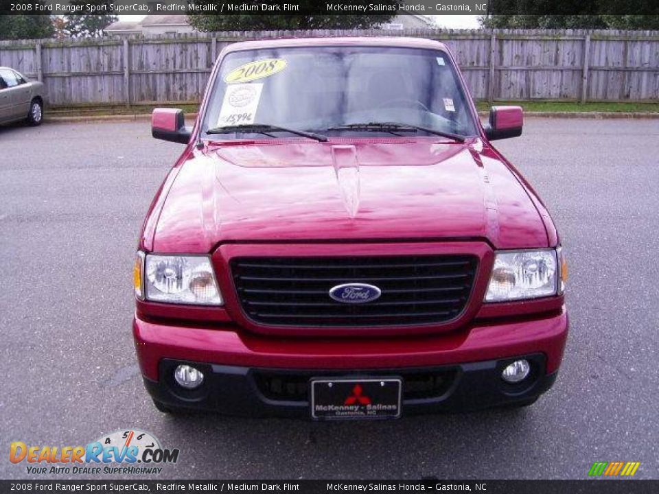 2008 Ford Ranger Sport SuperCab Redfire Metallic / Medium Dark Flint Photo #7