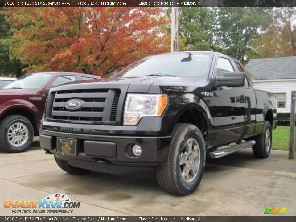 2010 Ford F150 STX SuperCab 4x4 Tuxedo Black / Medium Stone Photo #1