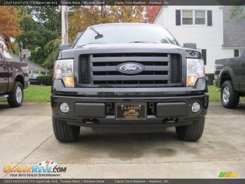 2010 Ford F150 STX SuperCab 4x4 Tuxedo Black / Medium Stone Photo #2