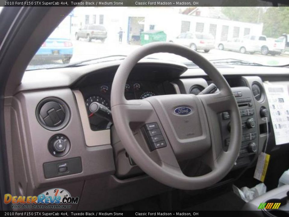 2010 Ford F150 STX SuperCab 4x4 Tuxedo Black / Medium Stone Photo #10