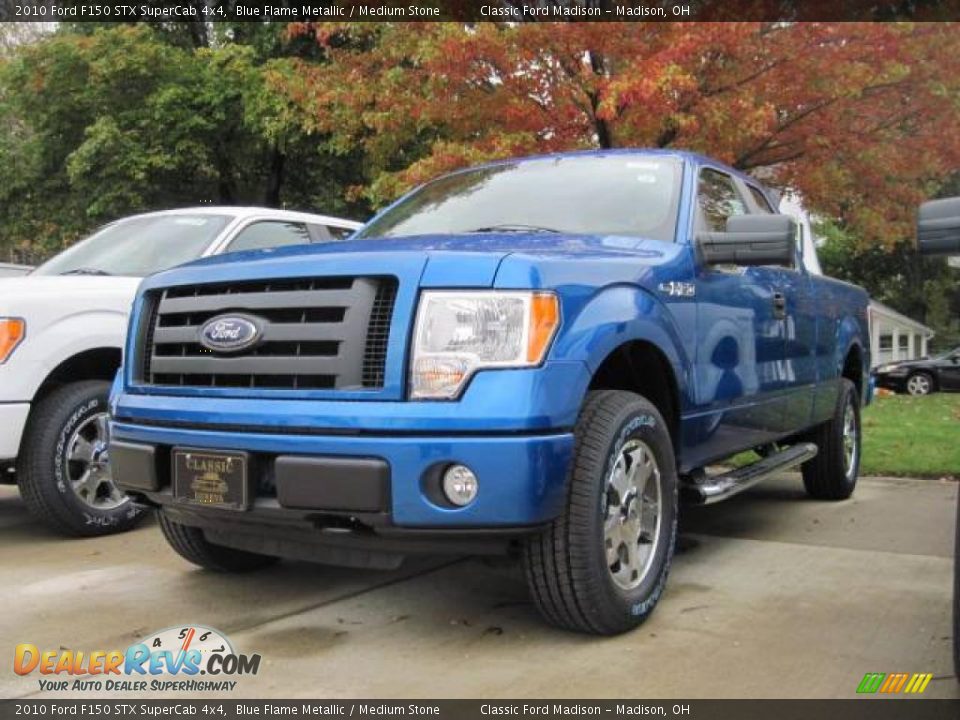 2010 Ford F150 STX SuperCab 4x4 Blue Flame Metallic / Medium Stone Photo #1