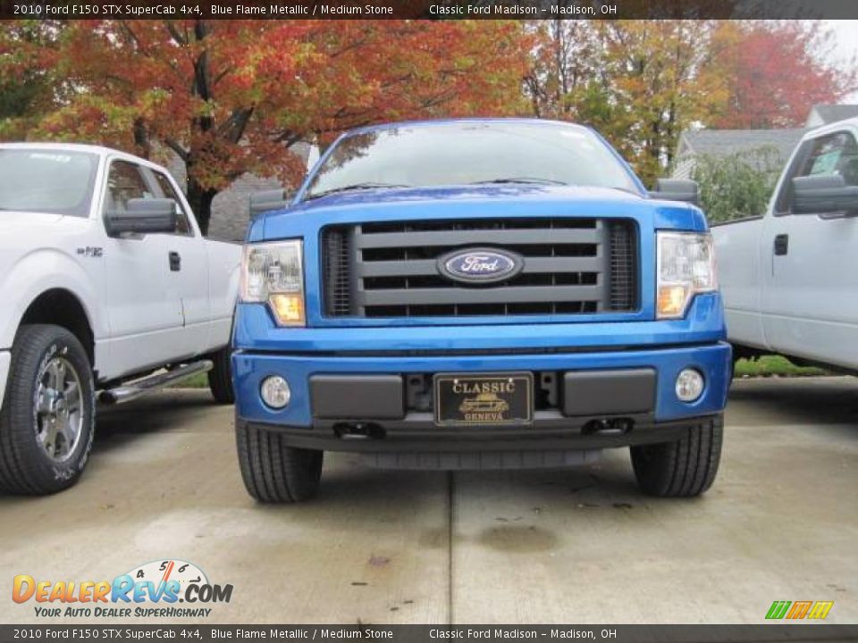 2010 Ford F150 STX SuperCab 4x4 Blue Flame Metallic / Medium Stone Photo #2