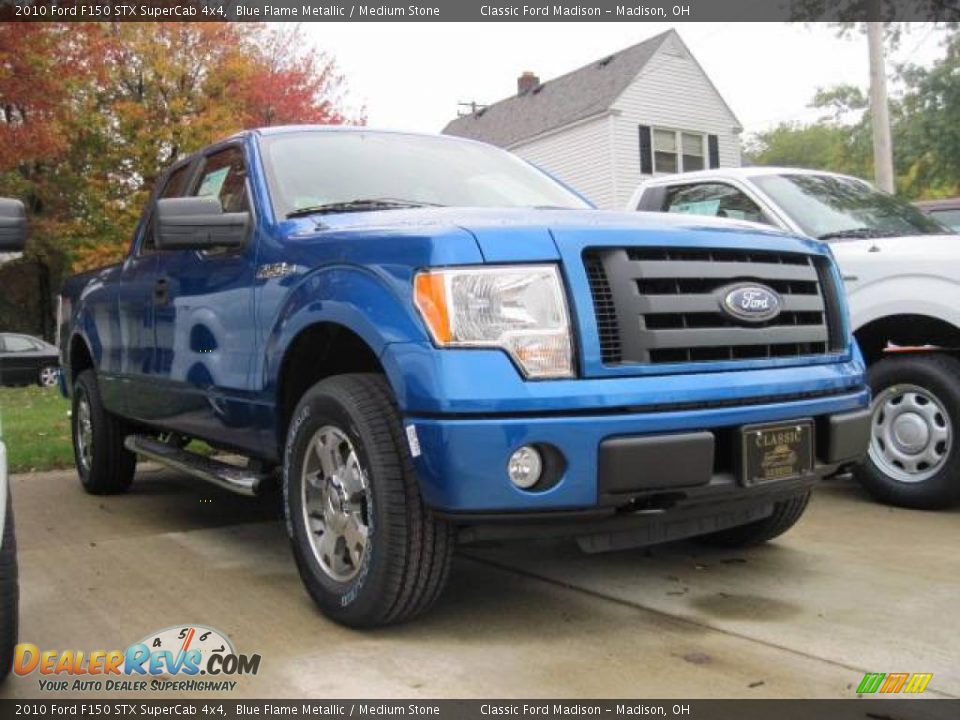 2010 Ford F150 STX SuperCab 4x4 Blue Flame Metallic / Medium Stone Photo #3