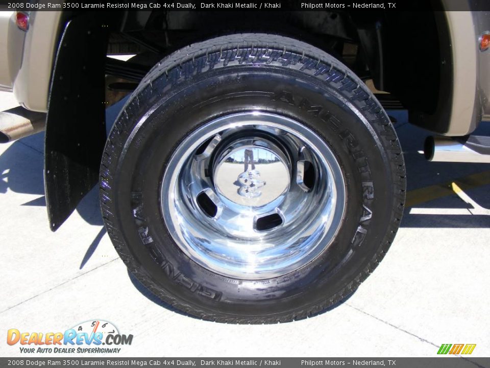 2008 Dodge Ram 3500 Laramie Resistol Mega Cab 4x4 Dually Dark Khaki Metallic / Khaki Photo #15