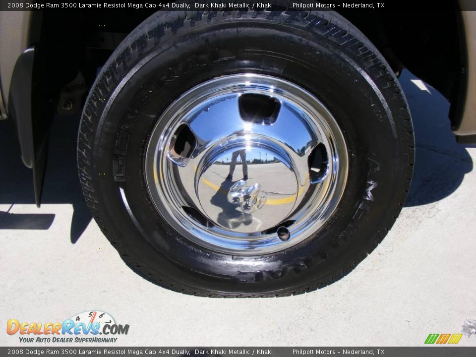 2008 Dodge Ram 3500 Laramie Resistol Mega Cab 4x4 Dually Dark Khaki Metallic / Khaki Photo #16