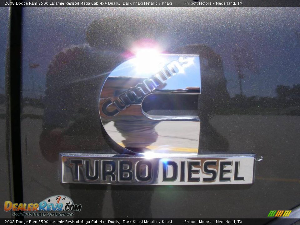 2008 Dodge Ram 3500 Laramie Resistol Mega Cab 4x4 Dually Dark Khaki Metallic / Khaki Photo #17