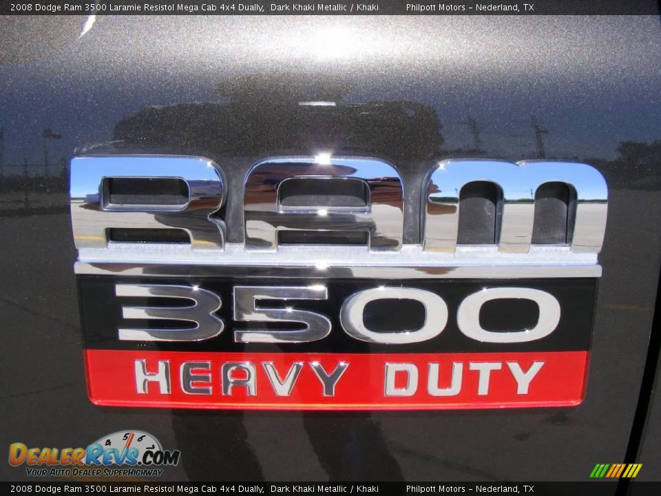 2008 Dodge Ram 3500 Laramie Resistol Mega Cab 4x4 Dually Dark Khaki Metallic / Khaki Photo #18