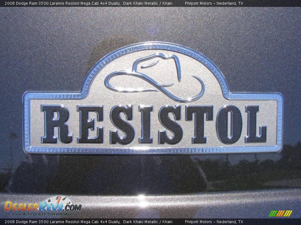 2008 Dodge Ram 3500 Laramie Resistol Mega Cab 4x4 Dually Dark Khaki Metallic / Khaki Photo #22