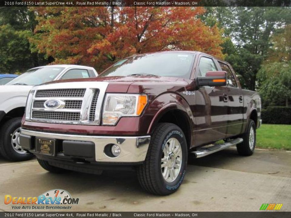 2010 Ford F150 Lariat SuperCrew 4x4 Royal Red Metallic / Black Photo #1