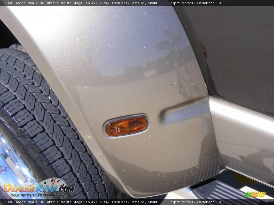 2008 Dodge Ram 3500 Laramie Resistol Mega Cab 4x4 Dually Dark Khaki Metallic / Khaki Photo #23